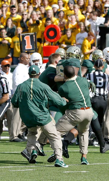 WATCH: Sidelines empty as Texas, Baylor tempers flare